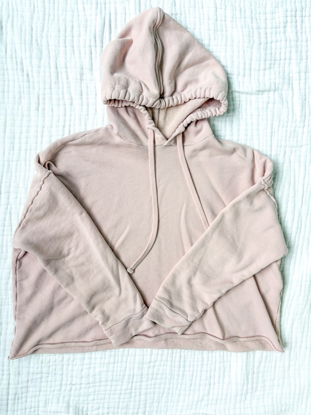 Eileen Fisher Organic Cotton Hoodie Blush Pink Pullover XS Casual